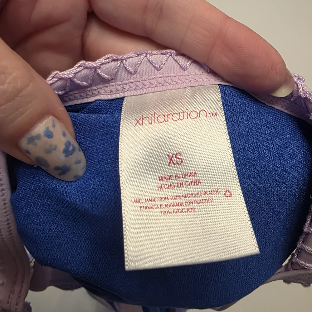 Target Y2K Beach Girlie Blue and Purple  Bikini Top 2016 Summer Aesthetic